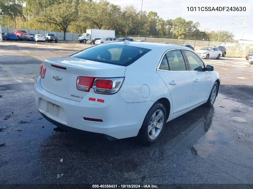 1G11C5SA4DF243630 2013 Chevrolet Malibu 1Lt