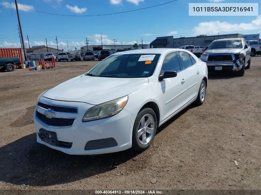 2013 Chevrolet Malibu 1Ls VIN: 1G11B5SA3DF216941 Lot: 40364913