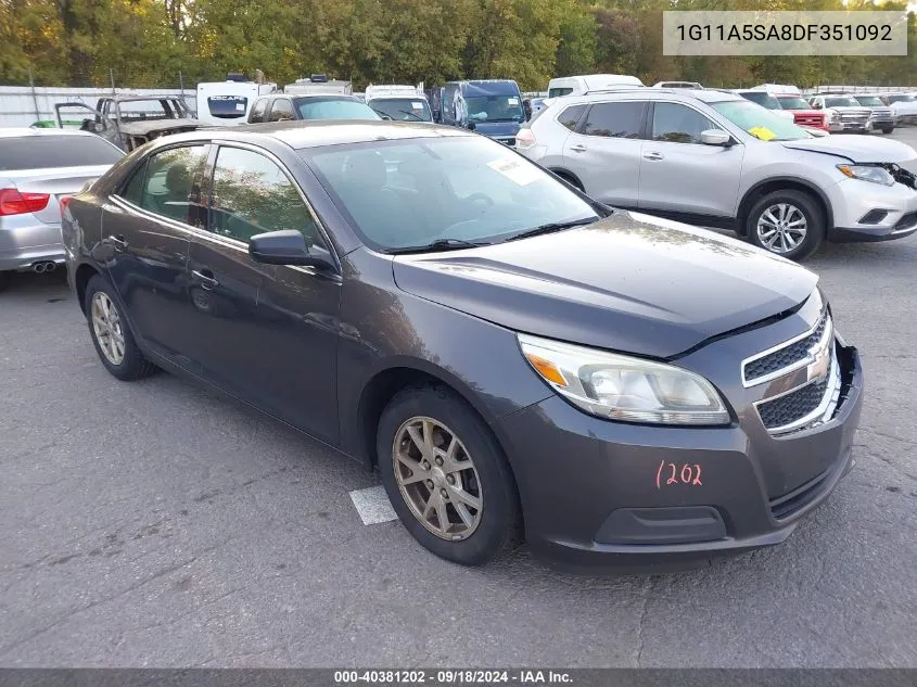 2013 Chevrolet Malibu 1Fl VIN: 1G11A5SA8DF351092 Lot: 40381202