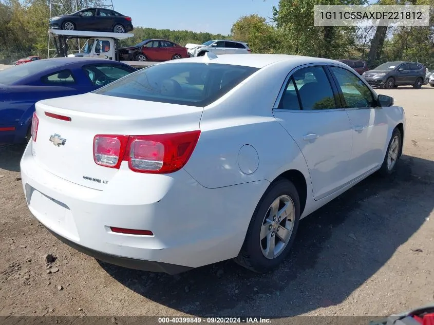 2013 Chevrolet Malibu 1Lt VIN: 1G11C5SAXDF221812 Lot: 40399849