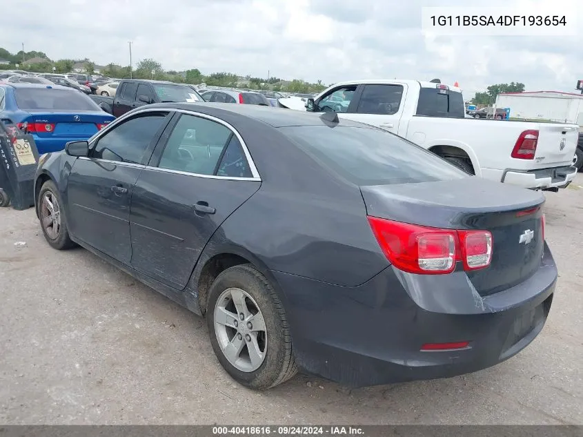 2013 Chevrolet Malibu Ls VIN: 1G11B5SA4DF193654 Lot: 40418616