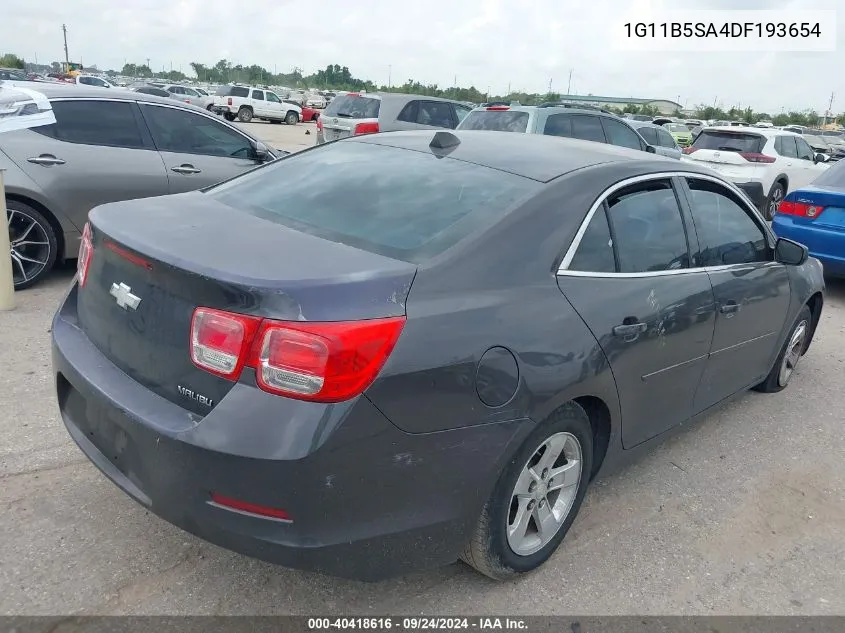 2013 Chevrolet Malibu Ls VIN: 1G11B5SA4DF193654 Lot: 40418616