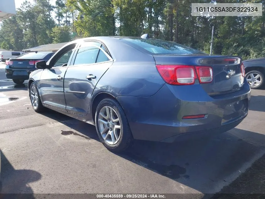 2013 Chevrolet Malibu 1Lt VIN: 1G11C5SA3DF322934 Lot: 40435559