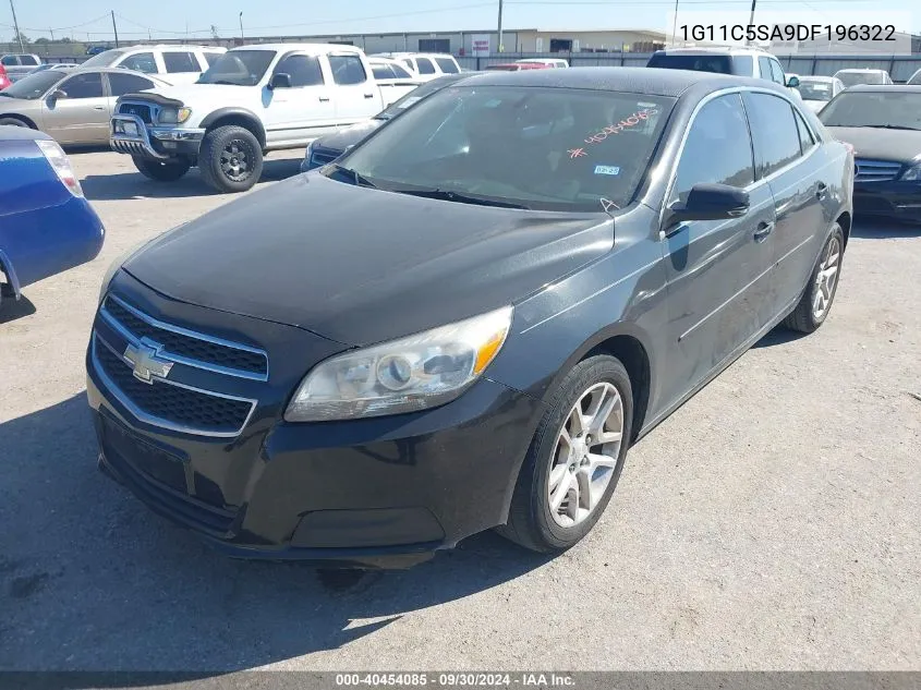 1G11C5SA9DF196322 2013 Chevrolet Malibu 1Lt