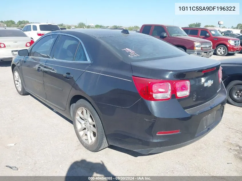 1G11C5SA9DF196322 2013 Chevrolet Malibu 1Lt