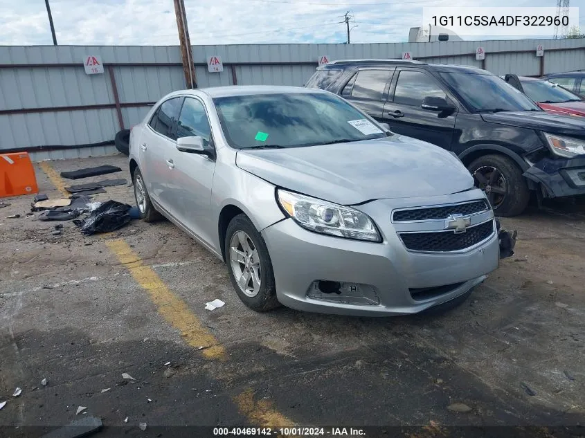 2013 Chevrolet Malibu 1Lt VIN: 1G11C5SA4DF322960 Lot: 40469142