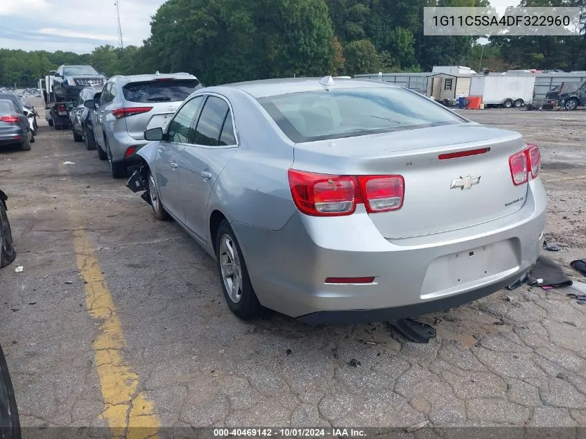 2013 Chevrolet Malibu 1Lt VIN: 1G11C5SA4DF322960 Lot: 40469142