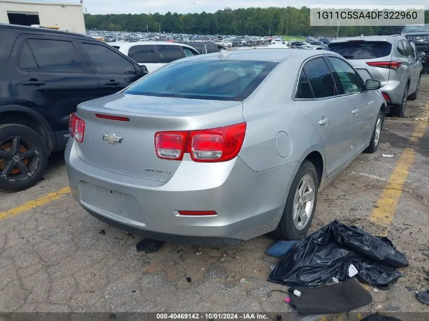 2013 Chevrolet Malibu 1Lt VIN: 1G11C5SA4DF322960 Lot: 40469142