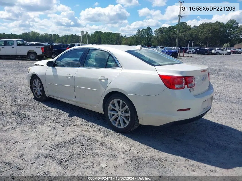 2013 Chevrolet Malibu 3Lt VIN: 1G11G5SX6DF221203 Lot: 40492473