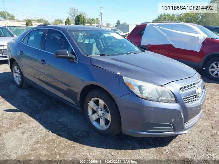 2013 Chevrolet Malibu 1Ls VIN: 1G11B5SA1DF214492 Lot: 40498615