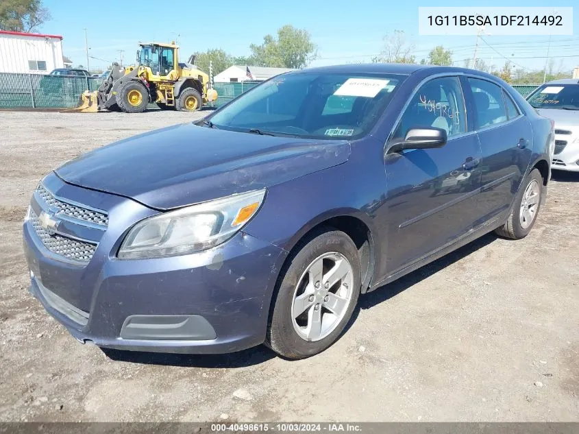 2013 Chevrolet Malibu 1Ls VIN: 1G11B5SA1DF214492 Lot: 40498615