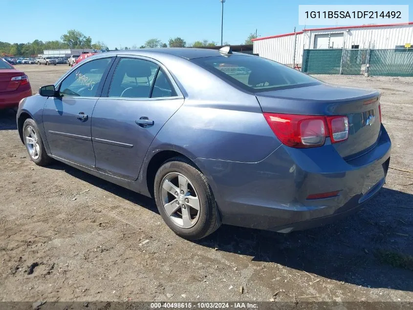 2013 Chevrolet Malibu 1Ls VIN: 1G11B5SA1DF214492 Lot: 40498615