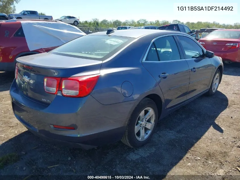 2013 Chevrolet Malibu 1Ls VIN: 1G11B5SA1DF214492 Lot: 40498615