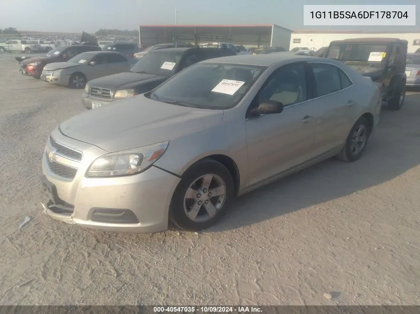 2013 Chevrolet Malibu 1Ls VIN: 1G11B5SA6DF178704 Lot: 40547035