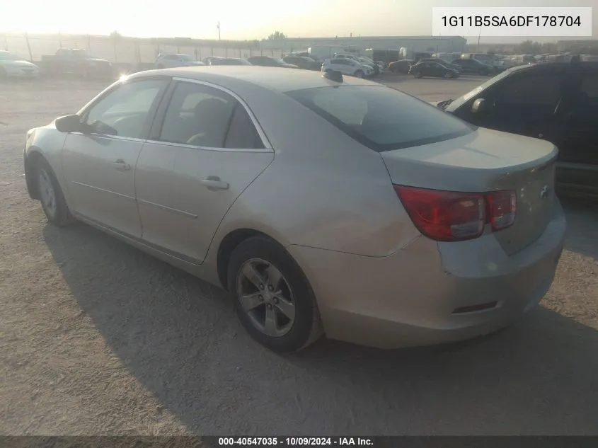 2013 Chevrolet Malibu 1Ls VIN: 1G11B5SA6DF178704 Lot: 40547035