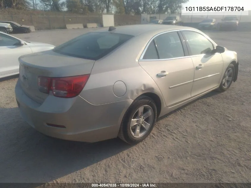 2013 Chevrolet Malibu 1Ls VIN: 1G11B5SA6DF178704 Lot: 40547035