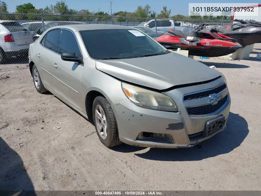 2013 Chevrolet Malibu 1Ls VIN: 1G11B5SAXDF337952 Lot: 40547495