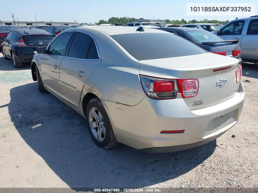 2013 Chevrolet Malibu 1Ls VIN: 1G11B5SAXDF337952 Lot: 40547495