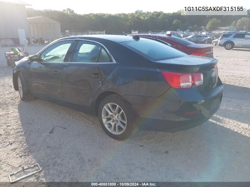 2013 Chevrolet Malibu 1Lt VIN: 1G11C5SAXDF315155 Lot: 40551000