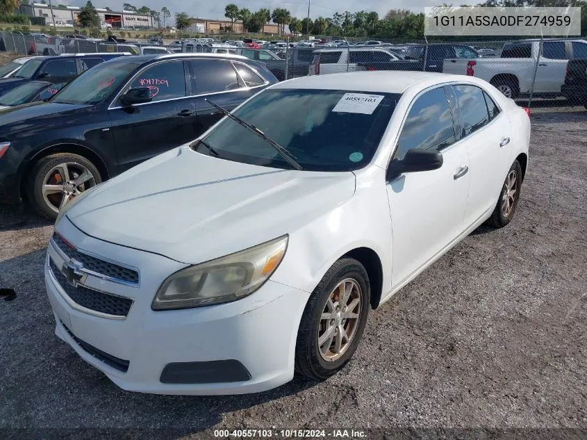 2013 Chevrolet Malibu 1Fl VIN: 1G11A5SA0DF274959 Lot: 40557103