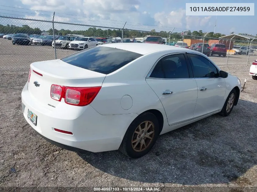 2013 Chevrolet Malibu 1Fl VIN: 1G11A5SA0DF274959 Lot: 40557103