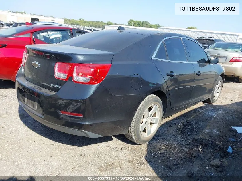 2013 Chevrolet Malibu 1Ls VIN: 1G11B5SA0DF319802 Lot: 40557931