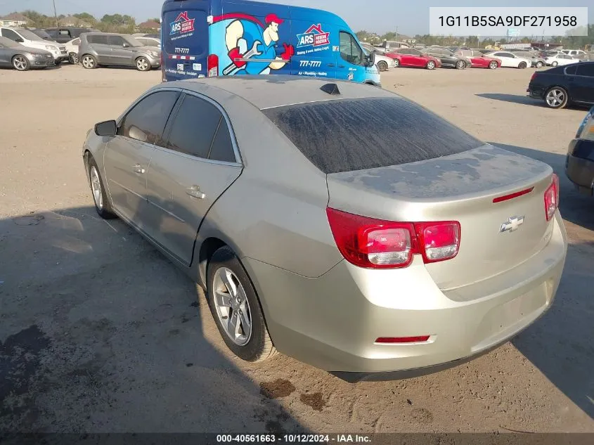 2013 Chevrolet Malibu 1Ls VIN: 1G11B5SA9DF271958 Lot: 40561663