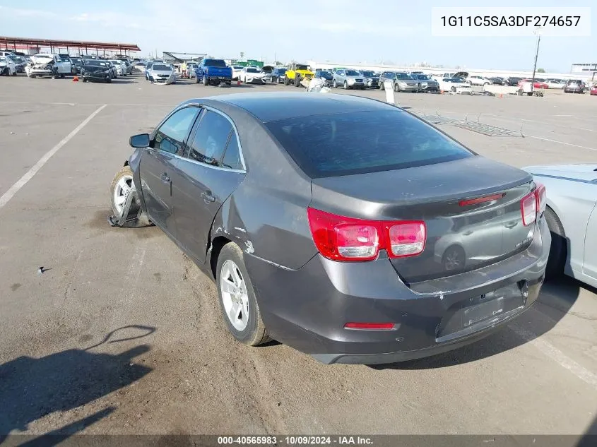 1G11C5SA3DF274657 2013 Chevrolet Malibu 1Lt