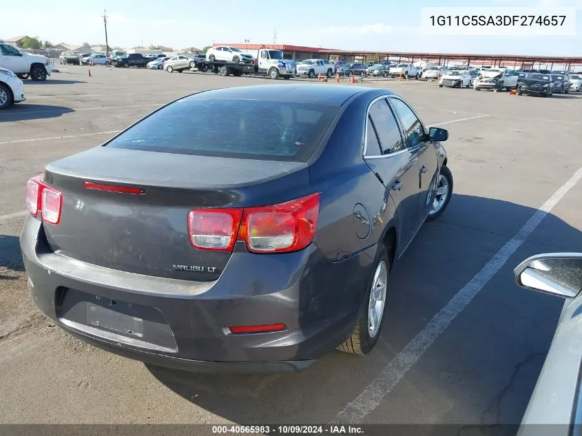 2013 Chevrolet Malibu 1Lt VIN: 1G11C5SA3DF274657 Lot: 40565983