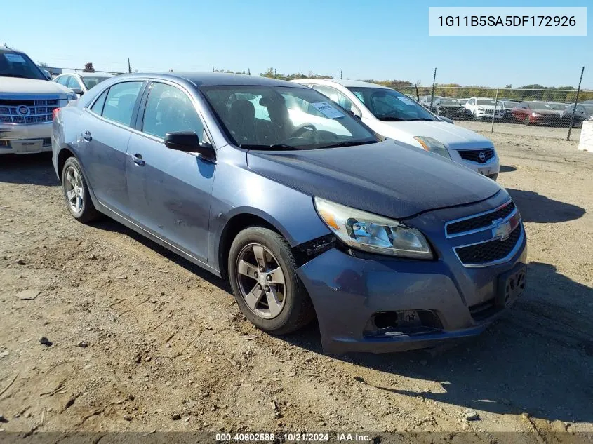 2013 Chevrolet Malibu 1Ls VIN: 1G11B5SA5DF172926 Lot: 40602588