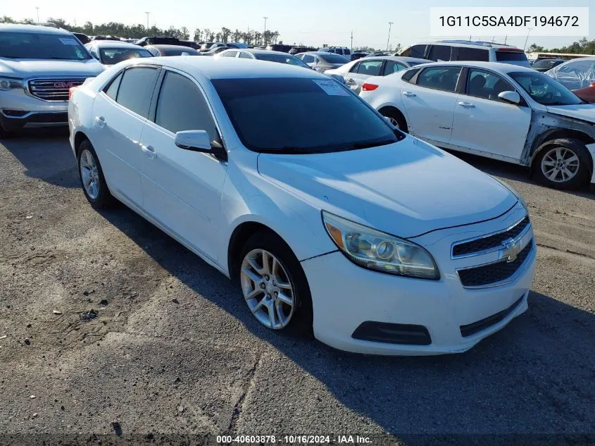 2013 Chevrolet Malibu 1Lt VIN: 1G11C5SA4DF194672 Lot: 40603878