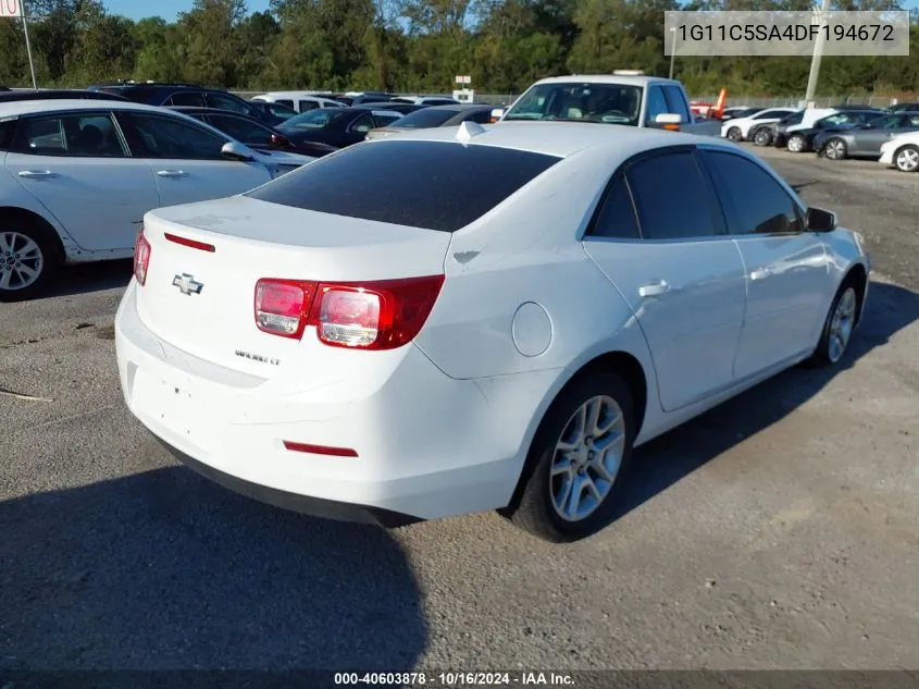 2013 Chevrolet Malibu 1Lt VIN: 1G11C5SA4DF194672 Lot: 40603878