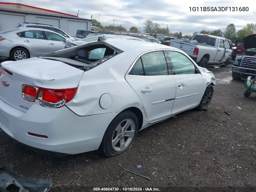 2013 Chevrolet Malibu 1Ls VIN: 1G11B5SA3DF131680 Lot: 40604730