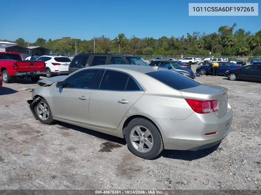 2013 Chevrolet Malibu 1Lt VIN: 1G11C5SA6DF197265 Lot: 40675351