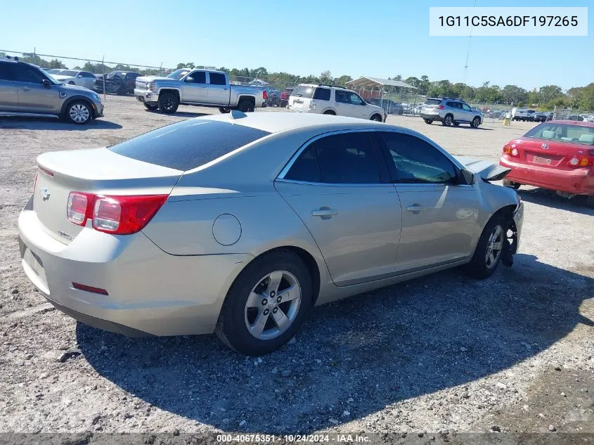 1G11C5SA6DF197265 2013 Chevrolet Malibu 1Lt