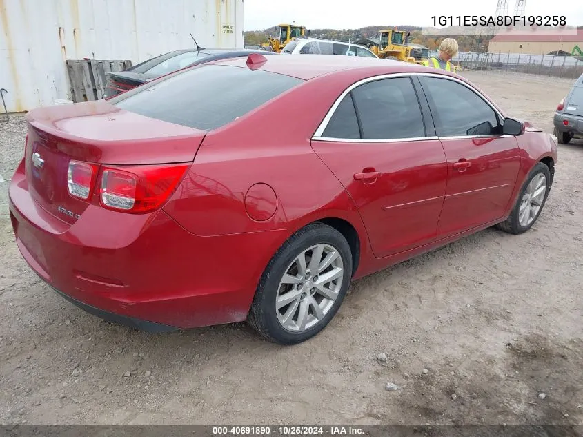 2013 Chevrolet Malibu 2Lt VIN: 1G11E5SA8DF193258 Lot: 40691890