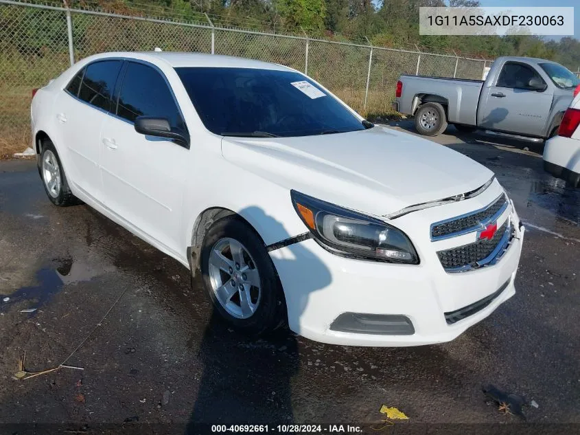 2013 Chevrolet Malibu 1Fl VIN: 1G11A5SAXDF230063 Lot: 40692661