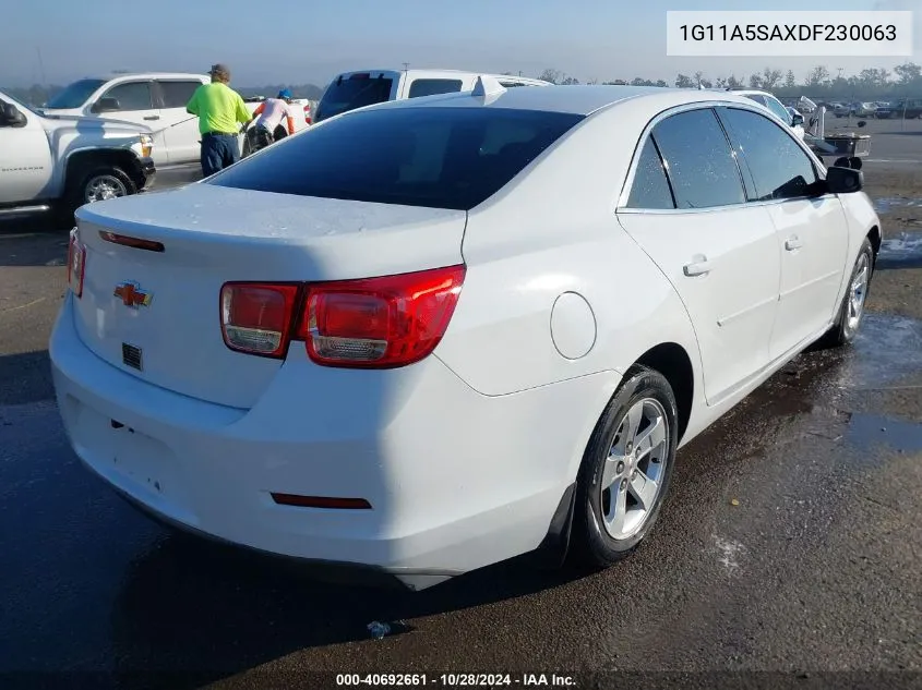 2013 Chevrolet Malibu 1Fl VIN: 1G11A5SAXDF230063 Lot: 40692661