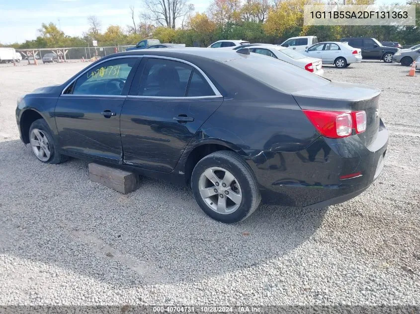 2013 Chevrolet Malibu 1Ls VIN: 1G11B5SA2DF131363 Lot: 40704731