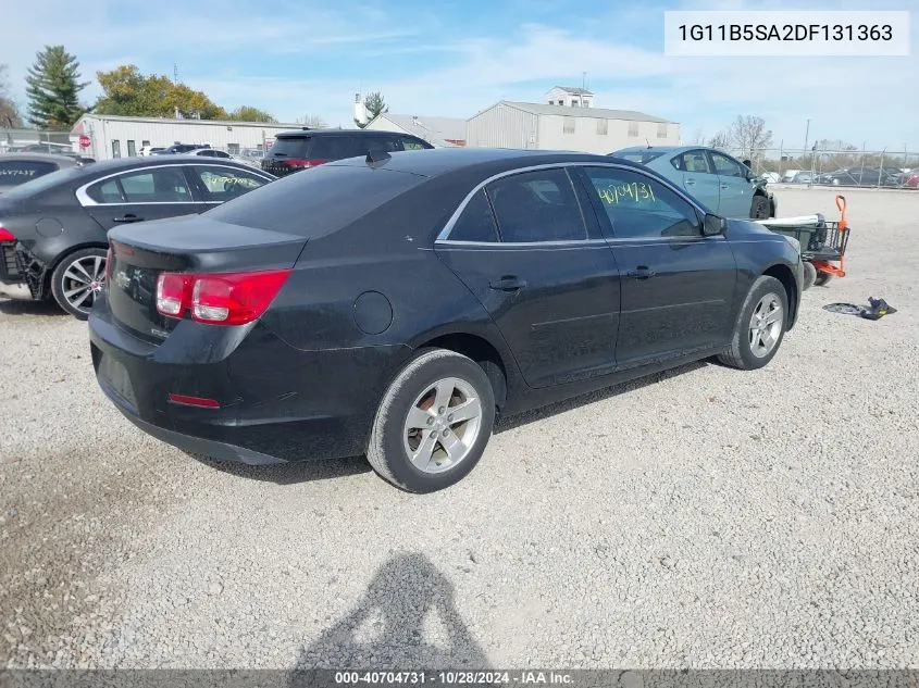 2013 Chevrolet Malibu 1Ls VIN: 1G11B5SA2DF131363 Lot: 40704731