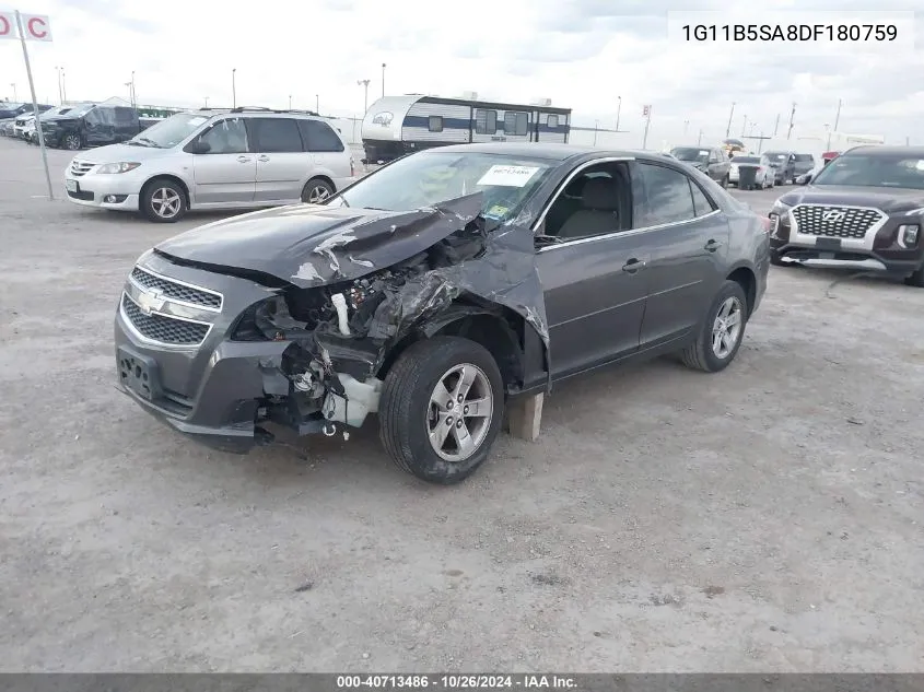 2013 Chevrolet Malibu 1Ls VIN: 1G11B5SA8DF180759 Lot: 40713486