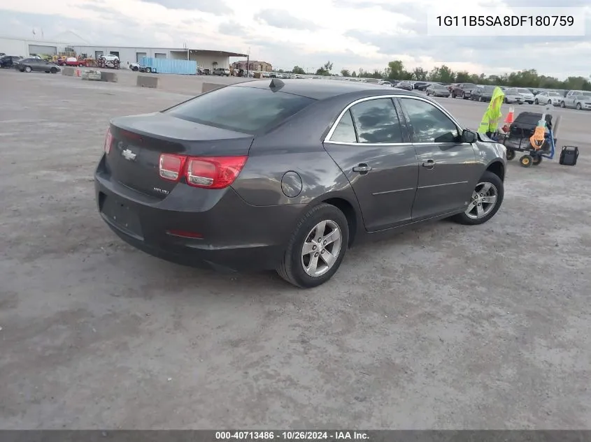 2013 Chevrolet Malibu 1Ls VIN: 1G11B5SA8DF180759 Lot: 40713486