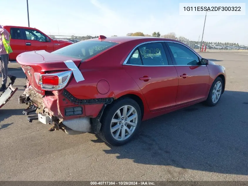 2013 Chevrolet Malibu 2Lt VIN: 1G11E5SA2DF300322 Lot: 40717384