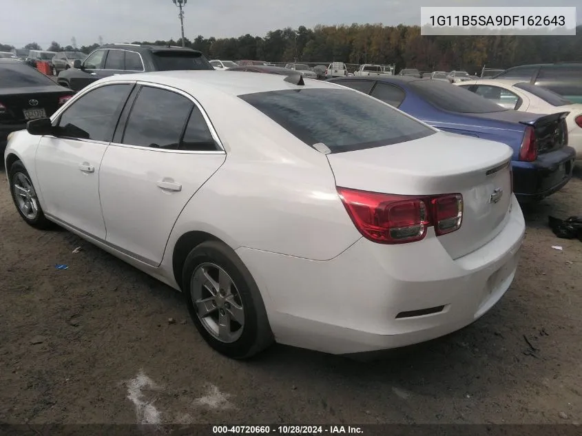 2013 Chevrolet Malibu 1Ls VIN: 1G11B5SA9DF162643 Lot: 40720660