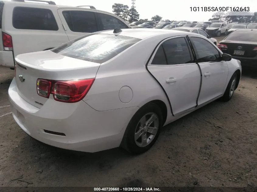 2013 Chevrolet Malibu 1Ls VIN: 1G11B5SA9DF162643 Lot: 40720660