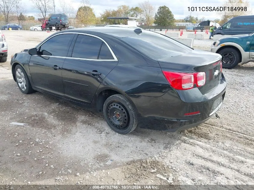 2013 Chevrolet Malibu 1Lt VIN: 1G11C5SA6DF184998 Lot: 40752765