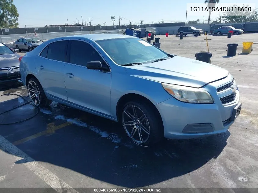 2013 Chevrolet Malibu 1Fl VIN: 1G11A5SA4DU118600 Lot: 40756165