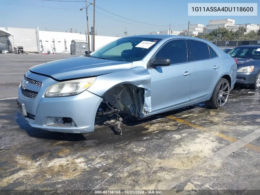 2013 Chevrolet Malibu 1Fl VIN: 1G11A5SA4DU118600 Lot: 40756165