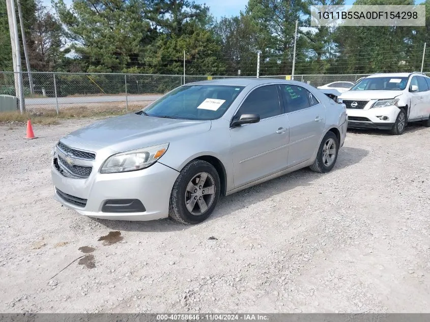 2013 Chevrolet Malibu 1Ls VIN: 1G11B5SA0DF154298 Lot: 40758646