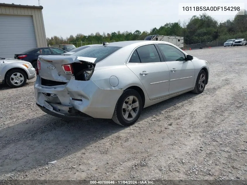 2013 Chevrolet Malibu 1Ls VIN: 1G11B5SA0DF154298 Lot: 40758646